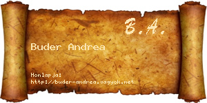 Buder Andrea névjegykártya