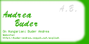 andrea buder business card